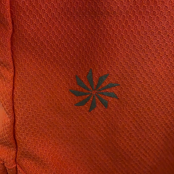 Athleta Chi Hoodie Tunic | Size Medium | Bright Coral Red LIKE NEW - Picture 3 of 9